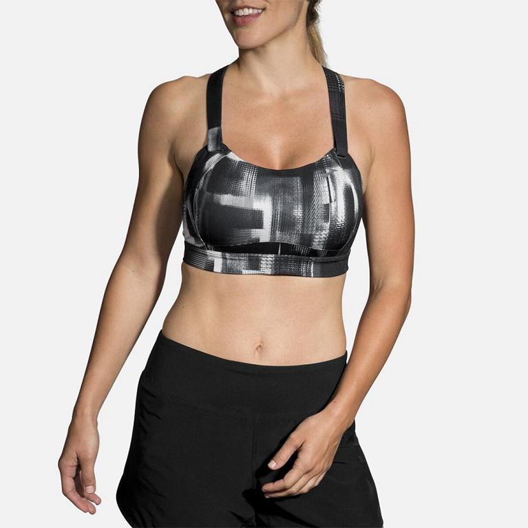 Brooks Women's JUNO SPORTS Sports Bras - Grey - Canada (VKLBC-3048)